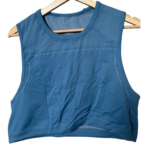 Lululemon Like Blue Unbranded Expandable Women Top *Dimensions In Pictures* - Picture 1 of 4